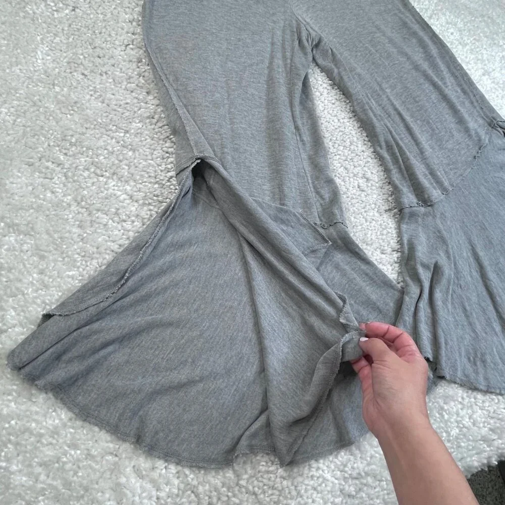 Free People Movement Sweet Flow Ruffle Pant Gray - Picture 8 of 11